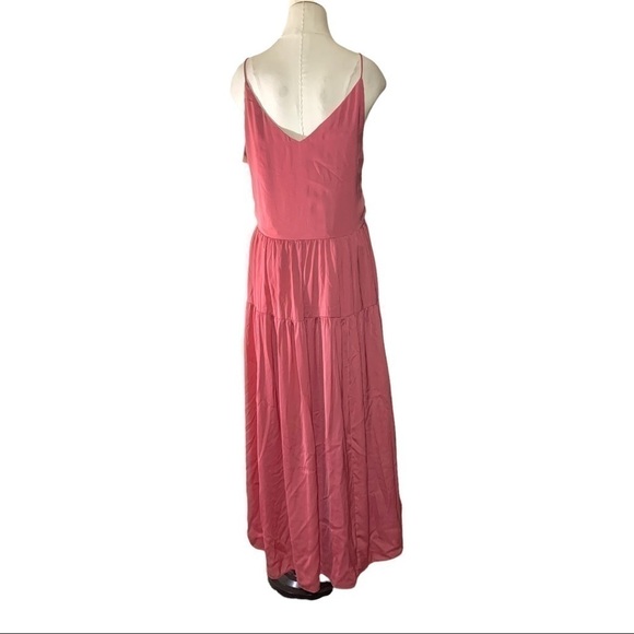 ZARA Maxi Dress Pink Sz XS/S Ruffle V Neck Stappy Feminine Chic Boho Cowgirl - Picture 5 of 14